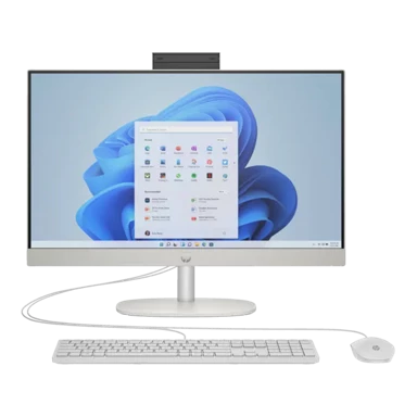 HP AiO računalo 24-cr0054nf, 23,8", 1920 x 1080, Intel Celeron N100, 8 GB RAM, 512 GB SSD, Windows 11 Home, srebrna